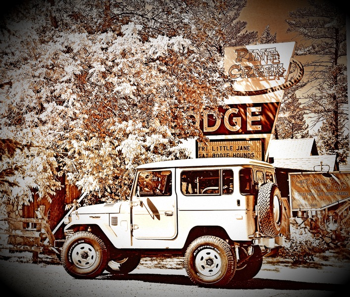 1983 BJ42 Super B Diesel. Pine Creek Lodge, MT : Iconic Toyotas FJ40 & 60 Series  : Peter Gabbarino Photographs 