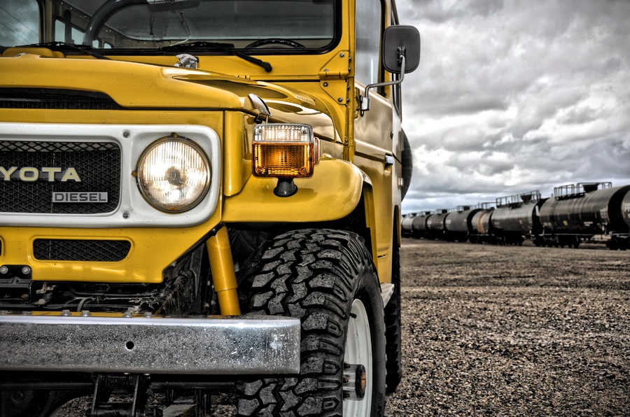 BJ42 / Wyoming Freight Train : Iconic Toyotas FJ40 & 60 Series  : Peter Gabbarino Photographs 