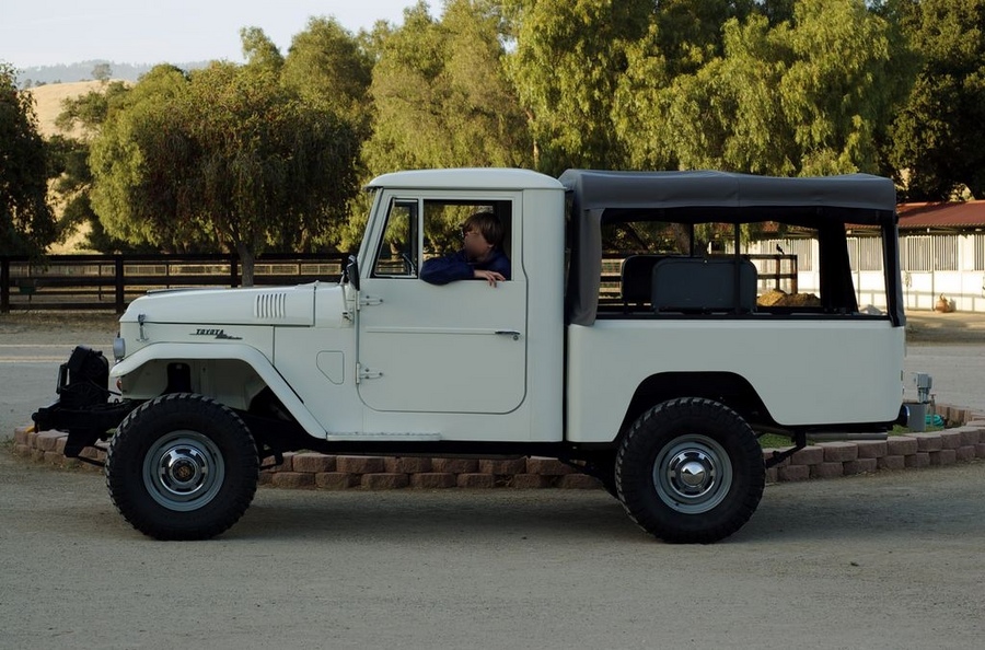 1964 FJ45 V8 Conversion Lily White, Rollup Mercedes Canvas  : Iconic Toyotas FJ40 & 60 Series  : Peter Gabbarino Photographs 